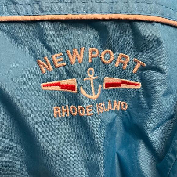 Dimco Apparel Newport Rhode Island Blue Hooded Windbreaker Coat NWT - Picture 3 of 7